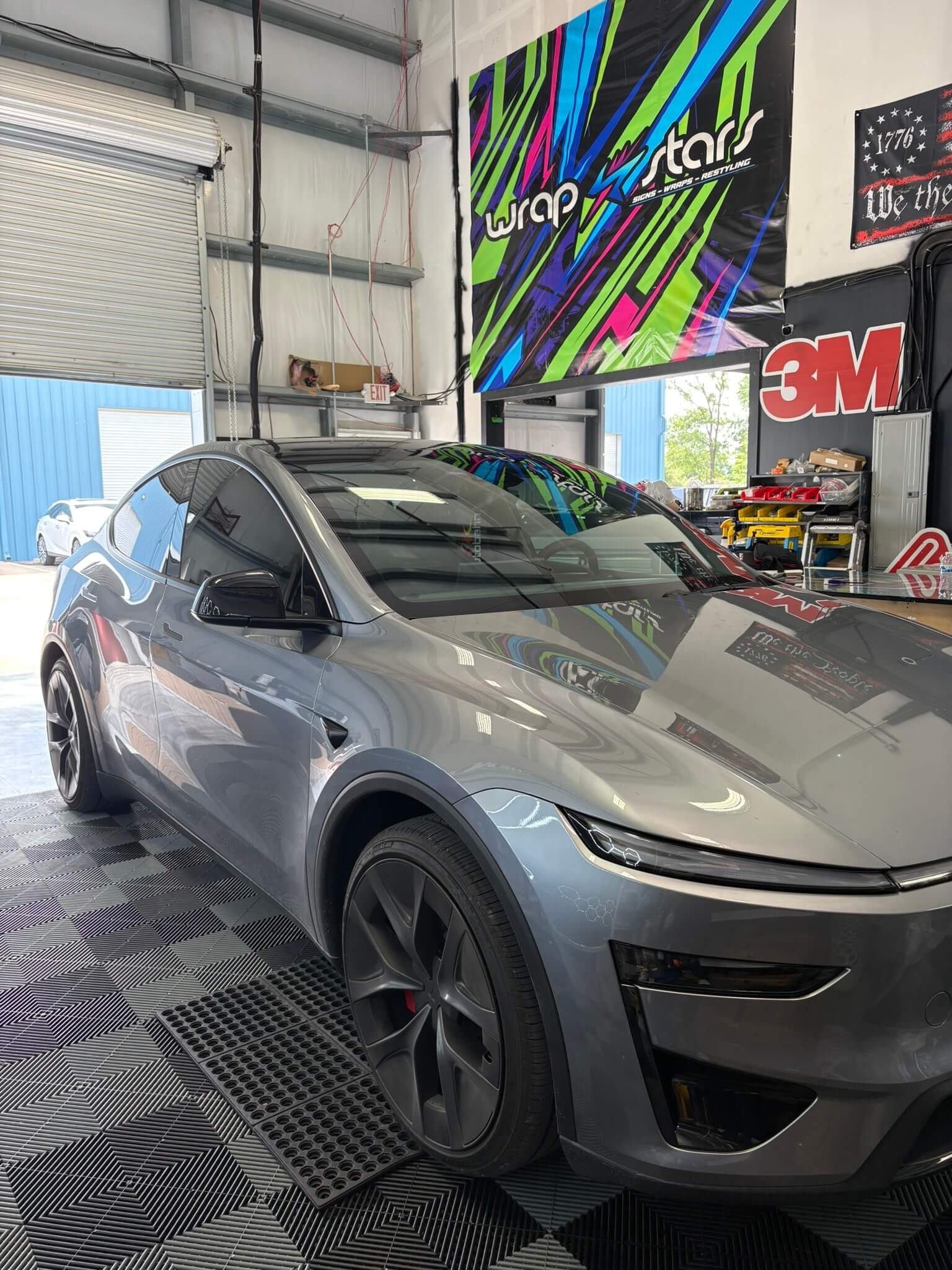 Clear windshield protection film installed on a vehicle in Magnolia, Texas