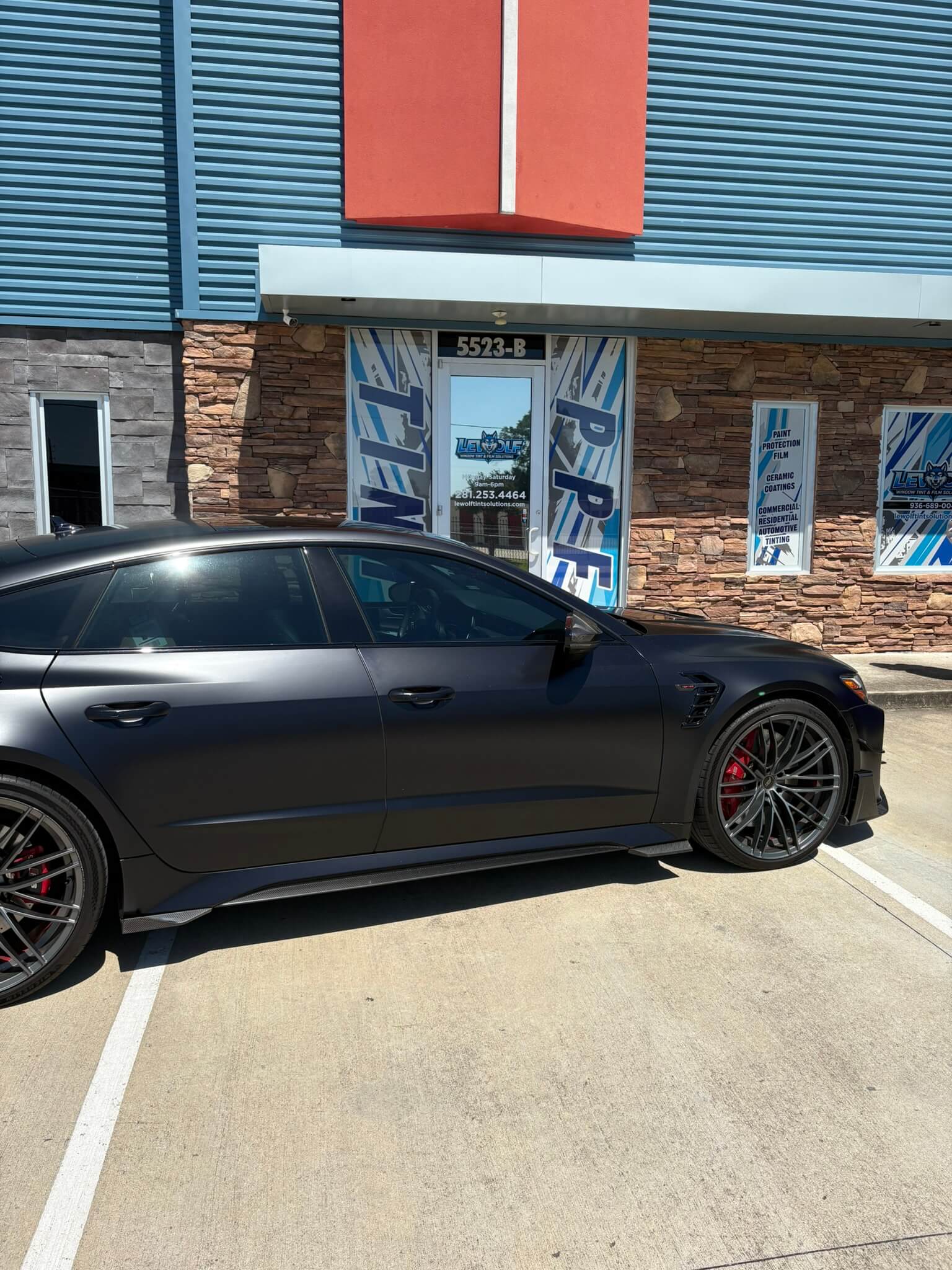 LeWolf Window Tint - Magnolia - Audi - PPF Installation 6